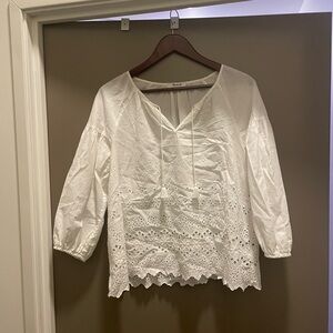 Madewell eyelet blouse